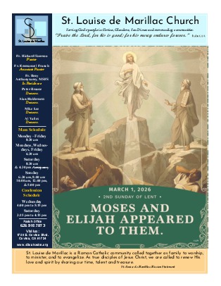 Bulletins - St. Louise de Marillac - Covina, CA
