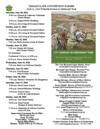 Bulletin cover for June 21