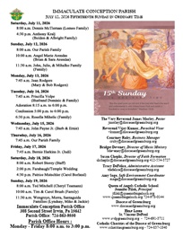 Bulletin cover for July 12