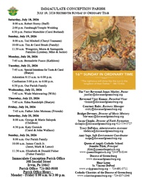 Bulletin cover for July 19