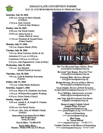 Bulletin cover for July 26